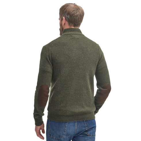 Maglia Uomo con mezza zip e bottoni, in pura lana
